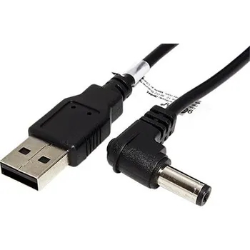 Datový kabel goobay Kabel napájecí USB -> souosý napájecí konektor 5,5x2,1mm, lomený 90°, 0,5m (55157) - 19.92.1040