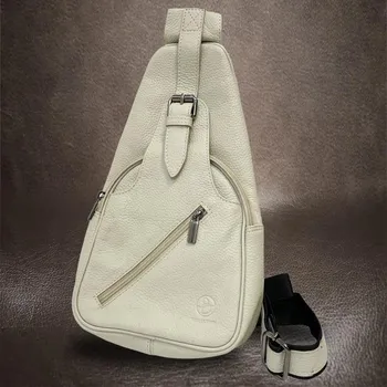 Kabelka Tvujoriginal Béžová kožená kabelka, ledvinka ideální na dovolené Béžová