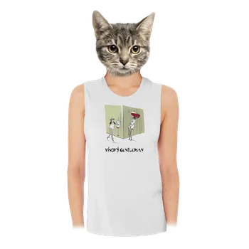 Bastard Vínový gentleman dámské tílko volné White