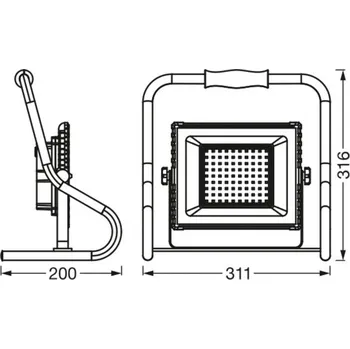Lampička OSRAM pracovní lampa LED akumulátorová, 30 W, oranžová, IP44, 4 000 K LED 30 W celkem - Doprava zdarma