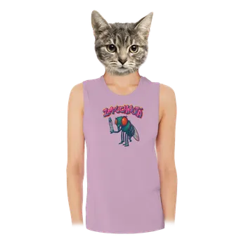 Dámské tričko Bastard Zmouchnutá dámské tílko volné Lilac