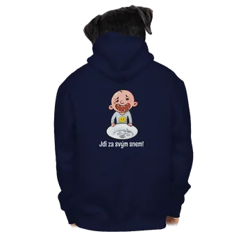 Pánská mikina Bastard Jdi za svým snem pánská mikina na zip Navy