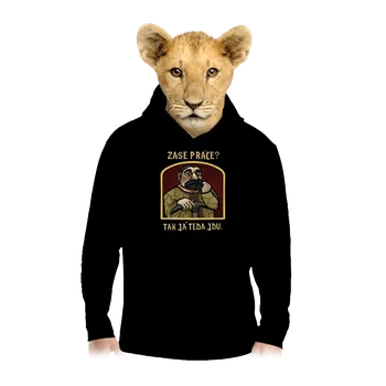 Chlapecká mikina Bastard Zase práce? dětská mikina klokanka Black