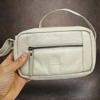 Kabelka Tvujoriginal Kožená kabelka crossbody béžová