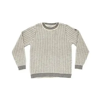Pánský svetr Devold Islender Refined Sweater 010A OFFWHITE/INK béžová M