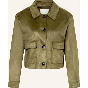 Dámský blejzr Neo Noir Dámská Kožená Bunda Romana, olivová, 36