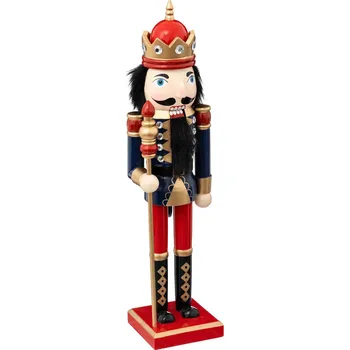 Vánoční dekorace Fééric Lights and Christmas Louskáček, dřevěný, výška 38 cm