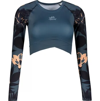 Dámský funkční crop top premium ALTISPORT VOJ/ALW115TR04 TMAVĚ ŠEDÁ XL