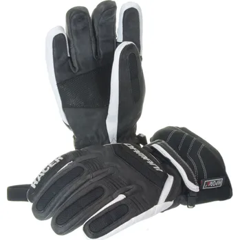 Lyžařské pánské rukavice Damani R01 - TOP celokožené (černo-bílá) M