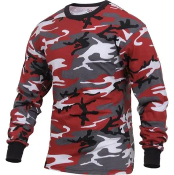 Pánské tričko ROTHCO Triko s dlouhým rukávem RED CAMO XL URBAN CAMO RED