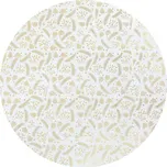 Ubrus kulatý - zlatý vánoční vzor, 100% polyester, pr. 140 cm.