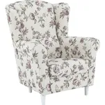 Křeslo ušák, látka rose 18, CHARLOT