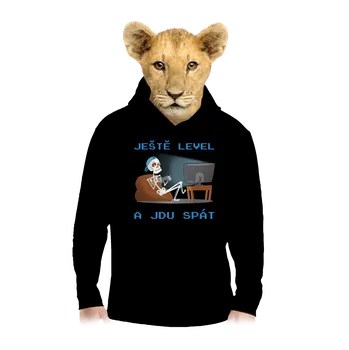 Chlapecká mikina Bastard Ještě level dětská mikina klokanka Black
