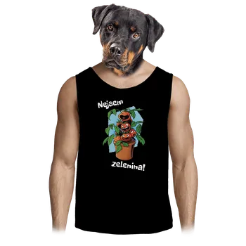 Pánské tílko Bastard Nejsem zelenina pánské tílko Black