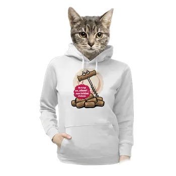 Dámská mikina Bastard Utahaná vývrtka dámská mikina klokanka White