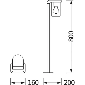 OSRAM osvětlení cesty ENDURA CLASSIC CASCADE 80 cm tmavě šedá/čirá 1 x 25 W - Doprava zdarma