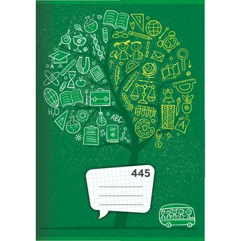 Sešit JUNIOR Papír Školní sešit A4 445 40 listů čtverečkovaný zelený