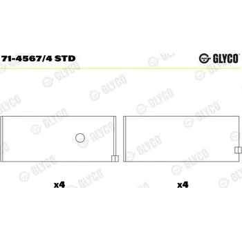 Ojnice Ojniční ložisko GLYCO 71-4567/4 STD