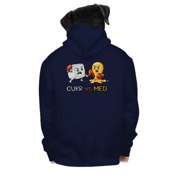 Pánská mikina Bastard Cukr vs. med pánská mikina na zip Navy