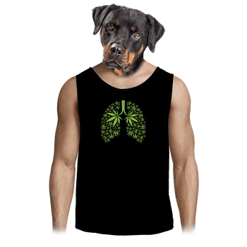 Pánské tílko Bastard Ganja plíce pánské tílko Black