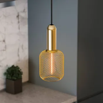 Závěsné světlo OSRAM VINTAGE 1906 ROUND, zlaté, kov, Ø 10 cm zlato 1 x 25 W