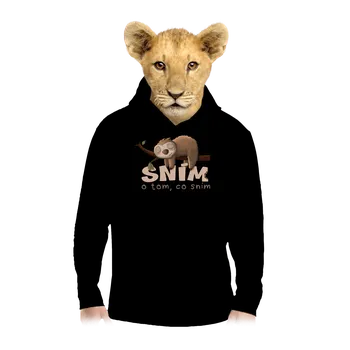 Chlapecká mikina Bastard Sním o tom, co sním dětská mikina klokanka Black