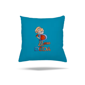 Polštář Bastard D jako děda polštář Blue Turquoise