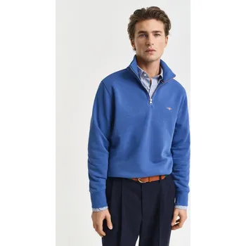 Pánské oblečení MIKINA GANT REG SHIELD HALF ZIP SWEAT RICH BLUE