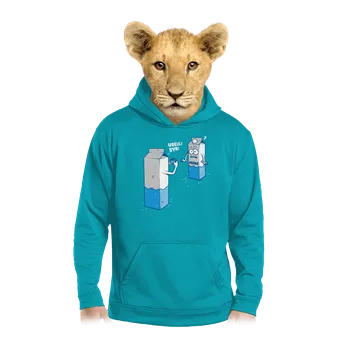 Chlapecká mikina Bastard Udělej sýr dětská mikina klokanka Hawaiian Blue