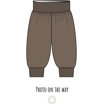 Dětská móda Rostoucí merino kalhoty hnědé nature melange Smallstuff Velikost: 80/86