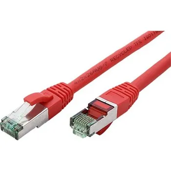 Síťový kabel ROLINE RM S/FTP patchkabel kat. 6A, 0,3m, červený - 21.45.3271