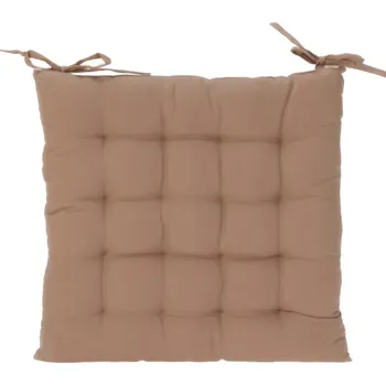 Podsedák Home Styling Collection Podsedák na židli s vázáním, 40 x 40 cm, béžový