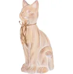 Kočka - zahradní figurka, magnesium, imitace dřeva