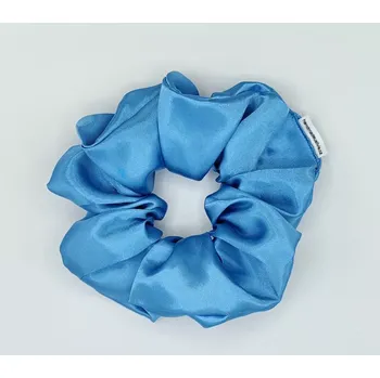 Saténová Scrunchie gumička tyrkysová XL