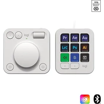 Klávesnice Logitech MX Creative console, Pale Grey