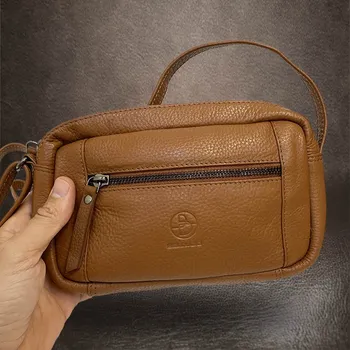 Kabelka Tvujoriginal Kožená crossbody dámská kabelka hnědá