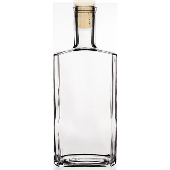 Sklenice Skleněná láhev HANIBAL 0,5 l s korkovým uzávěrem a vlastním textem + vlastní personalizace monogram, text, obrázek