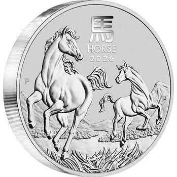 Perth Mint Lunární série III. - stříbrná mince Year of the Horse (Rok koně) 1kg 2026