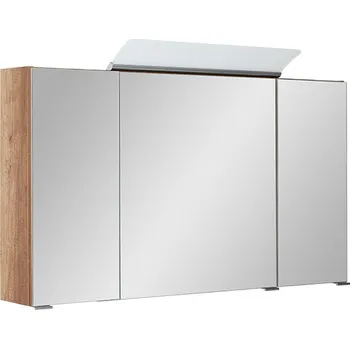 Koupelnový nábytek BPS-koupelny Zrcadlová skříňka závěsná s LED osvětlením Luisa CA 100 ZS