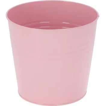 Květináč Home Styling Collection Zinkový obal na květináč, 17 x 15 cm, růžový
