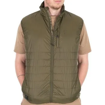 Rybářské oblečení Vesta Fox Olive Quilted 100 Gilet XL