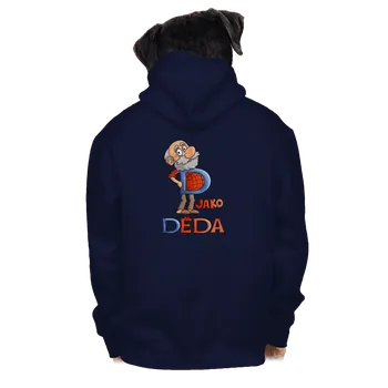 Pánská mikina Bastard D jako děda pánská mikina na zip Navy