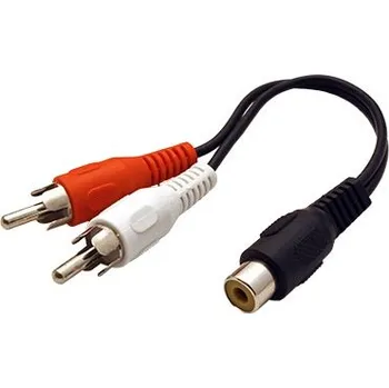 Audio redukce goobay Kabelová redukce cinch(F) - 2x cinch(M), 0,2m (50008) - 11.92.4341