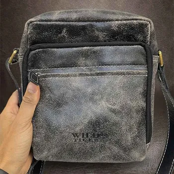 Tvujoriginal Nádherný odstín kůže, kvalitní pánská crossbody taška černá