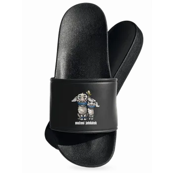 Pánské pantofle Bastard Mučení jehňátek pantofle Black