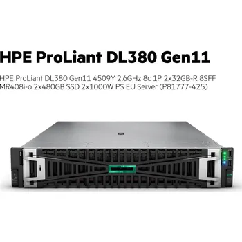 Server HPE PL DL380g11 4509Y (2.6/8C) 2x32G (p64706) 8SFF MR408i-o 2x480G 2x1000W 4x1Gb NBD333 Smart Choice