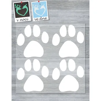 Galanterie Engross Nažehlovací obrázky svítící ve tmě, Stopy psa velké