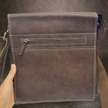 Tvujoriginal A4 velká kožená hnědá crossbody taška v nádherné hnědé barvě
