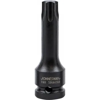 Gola hlavice Zástrčné hlavice TORX 1/2", úderové, prodloužené 78 mm, různé velikosti - JONNESWAY, Velikost: T40