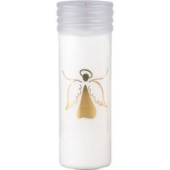 Svíčka Madona Hřbitovní vklad 200g anděl zlatý ~3 dny bílá litá 200 gram